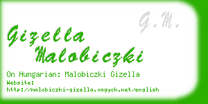 gizella malobiczki business card